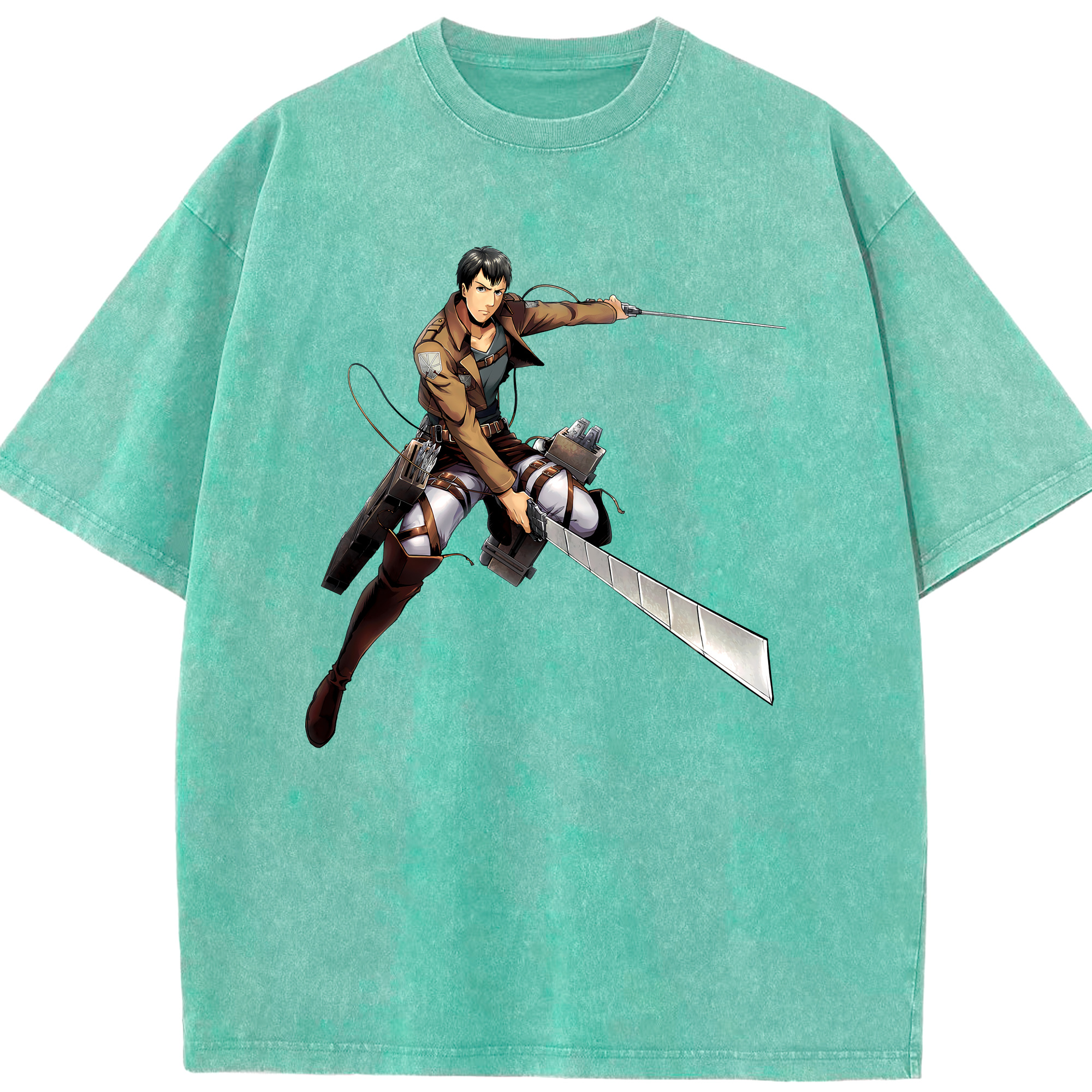 （画像用） 進撃の巨人 ベルトルト・フーバー Attack on Titan Bertholdt Hoover 綿100% ヴィンテージ風 半袖Tシャツ（フロントプリント）